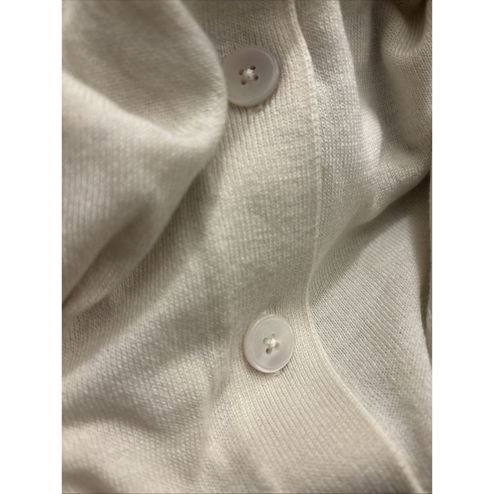 A New Day Women's Button-Front Cardigan Cream Size Medium - Picture 3 of 4
